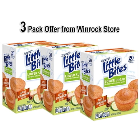 Entenmann’s Little Bites Lower Sugar Apple Cinnamon Muffins (3 Packs) Free Gift from Winrock Store