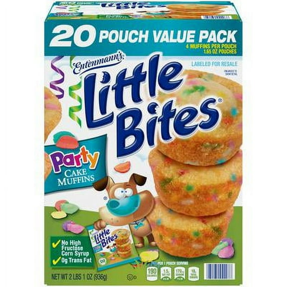 Entenmann's Little Bites Party Cake Muffins (1.65oz / 20pk) 2 packs