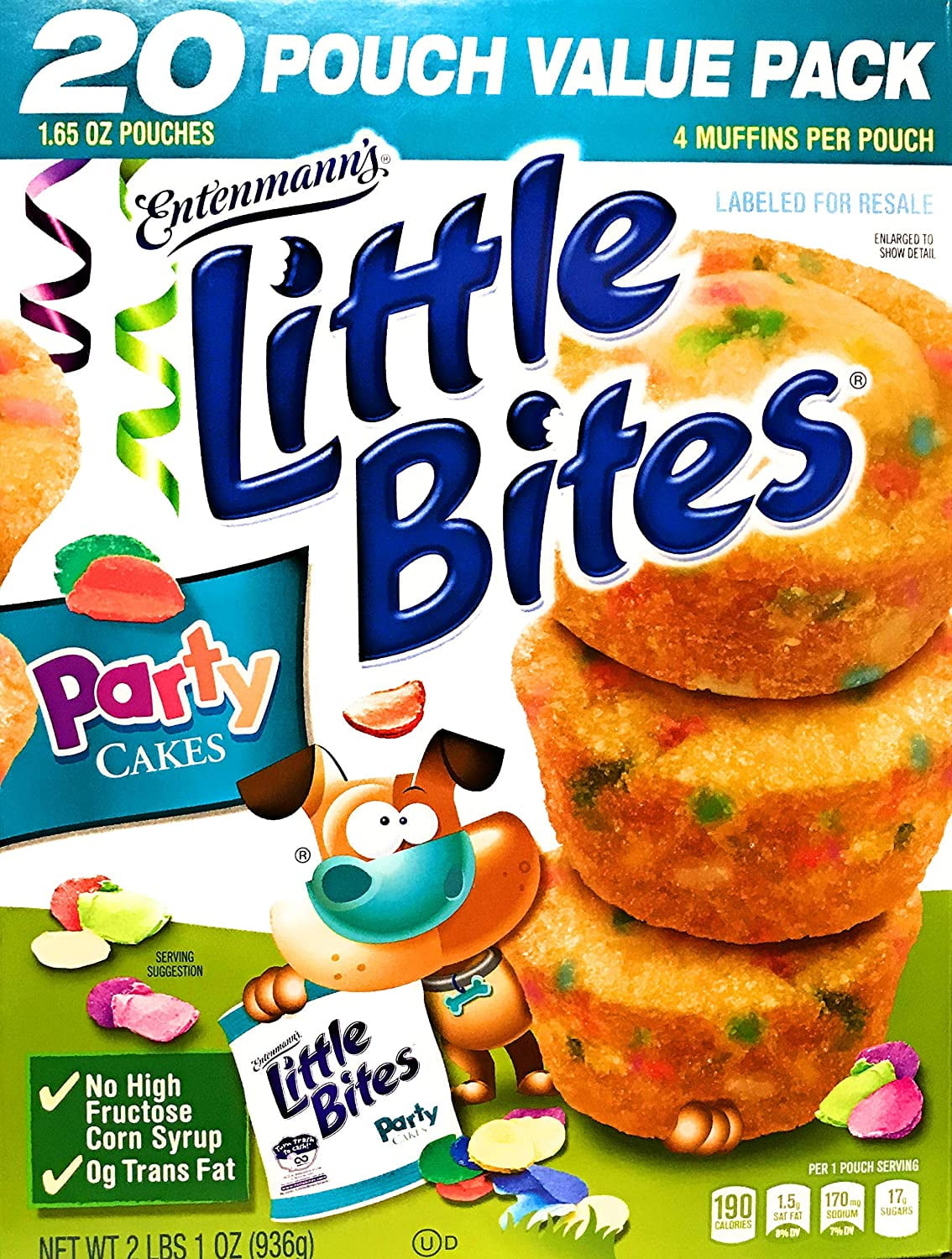 Entenmann's Little Bites Party Cakes 20 Pouches 80 Muffins 4