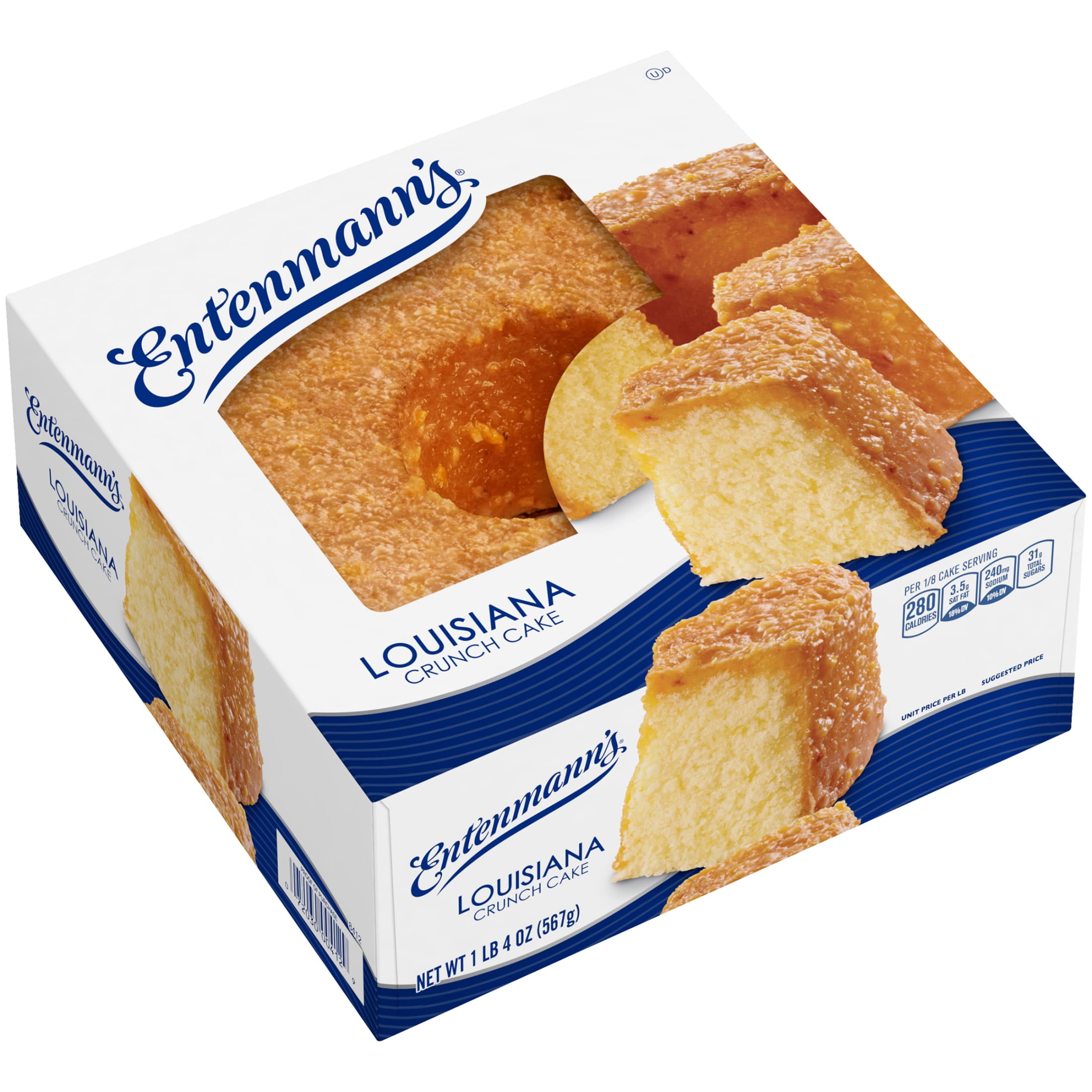 Entenmann's Louisiana Crunch Cake, 20 oz, Coconut Bunt Cake, Box