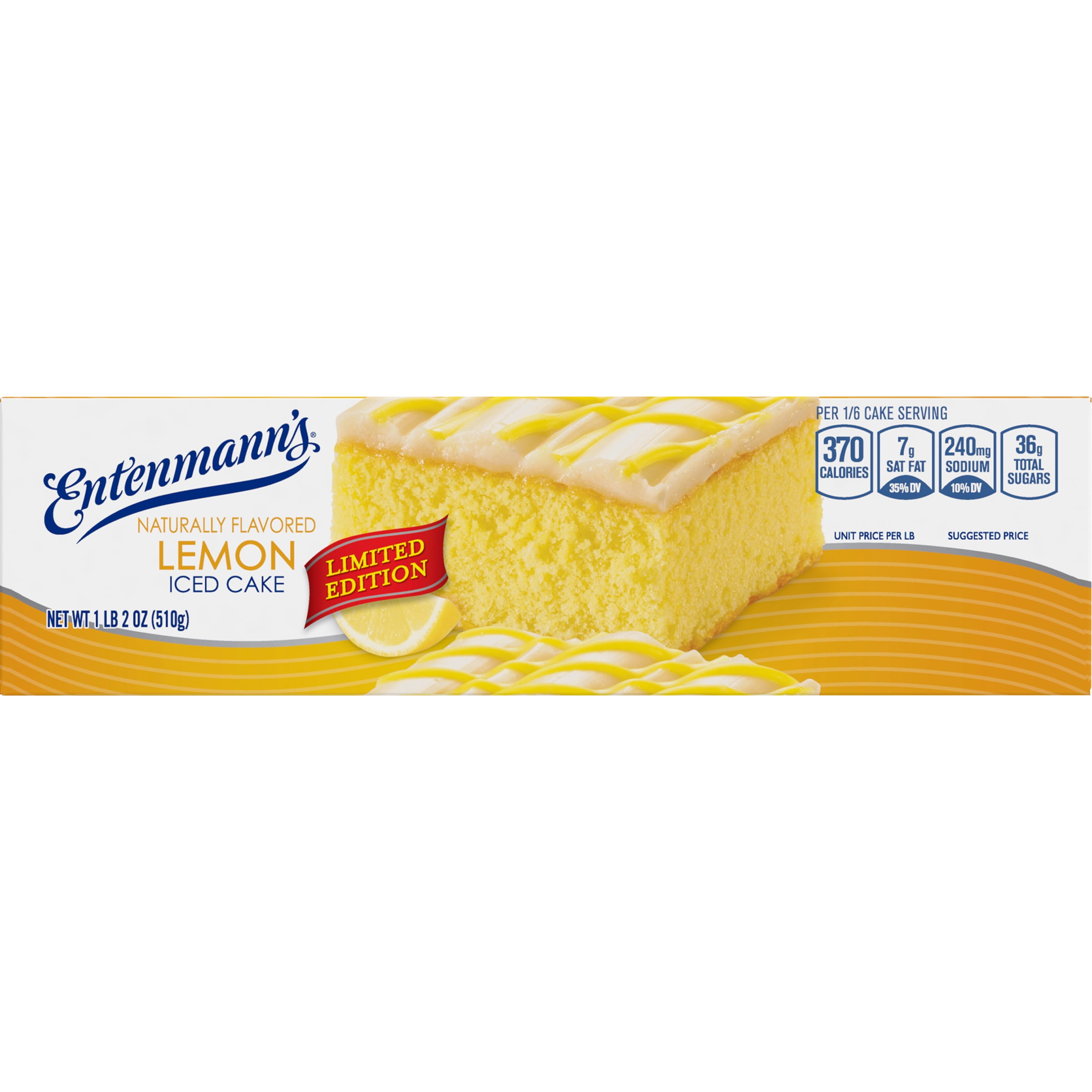 Entenmann's Naturally Flavored Lemon Iced Cake, 18 oz - Walmart.com