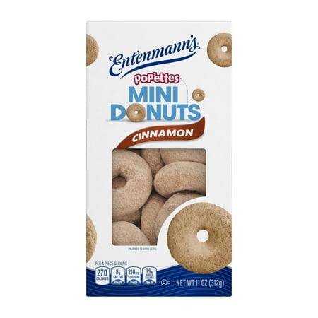 Entenmann's Pop'ettes Cinnamon Donuts, 11 oz, Mini Donuts, Box