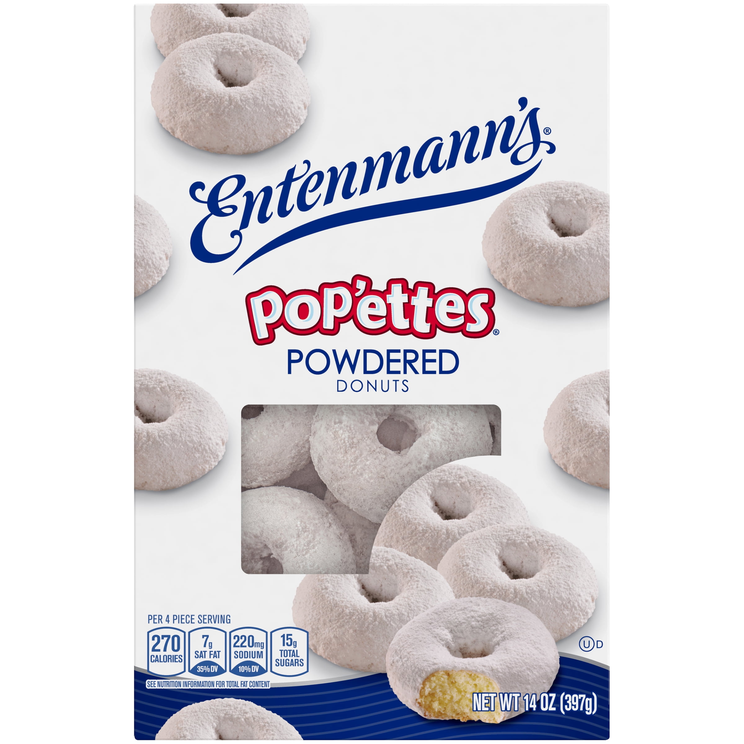 Entenmann's Powdered Donuts Pop'ettes, 14 oz
