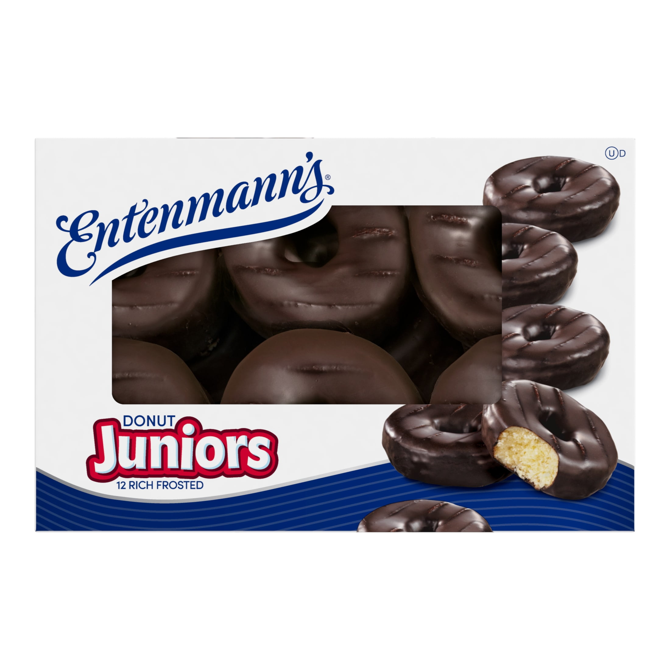 Mini Chocolate Frosted Cake Donuts, 12 Count