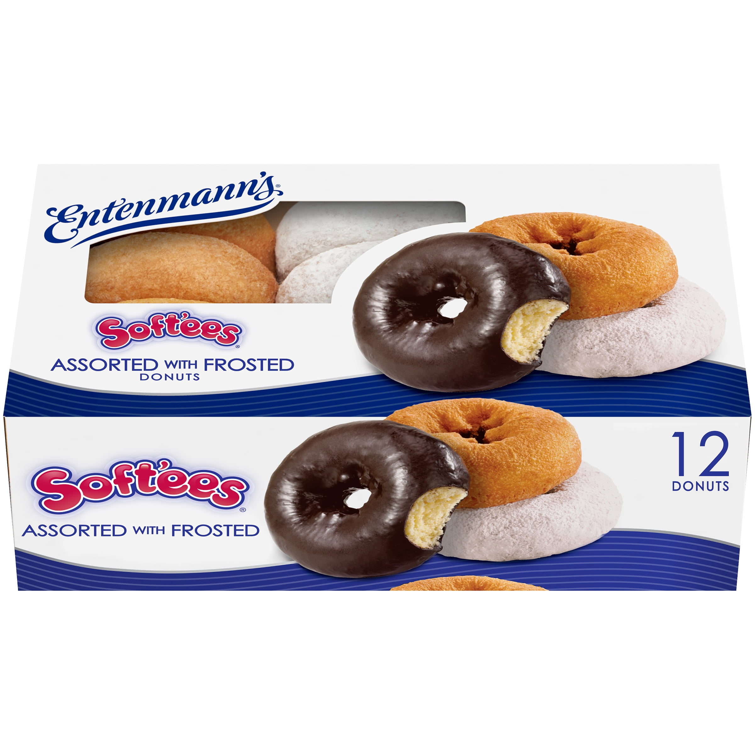 Entenmann's Soft'ees Assorted with Frosted Donuts, 12 Count