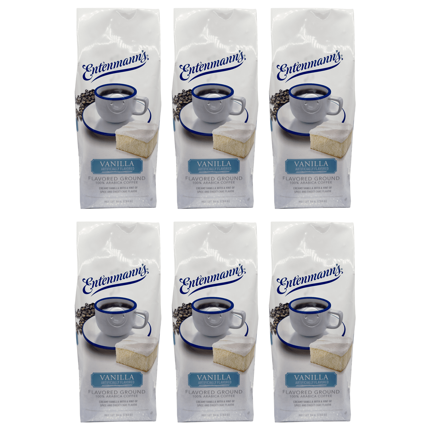 Entenmann's Vanilla Flavored Ground Coffee – 6 x 10 oz Bags