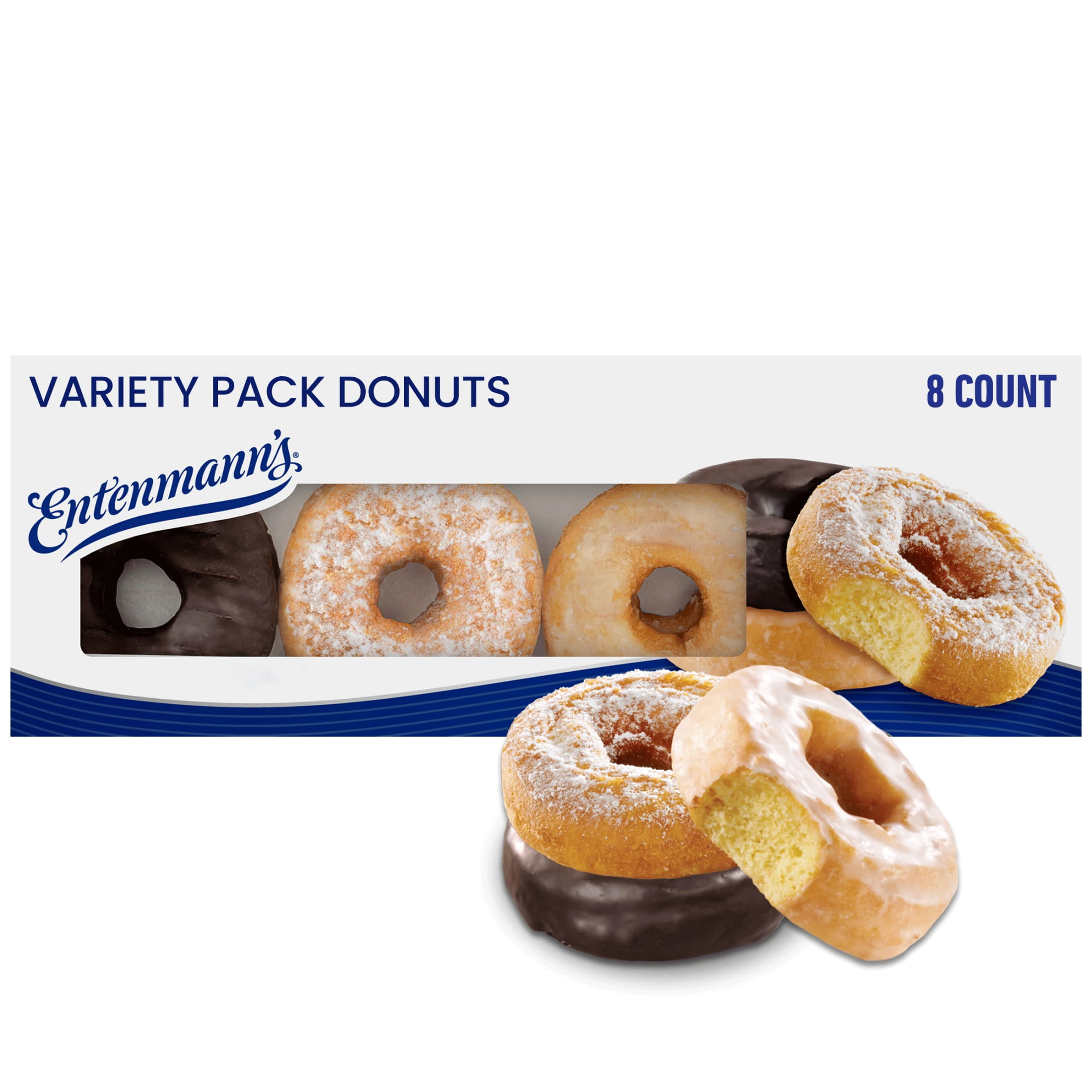 Entenmann's Variety Pack Donuts, 8 count, Soft Assorted Donuts, 15 oz