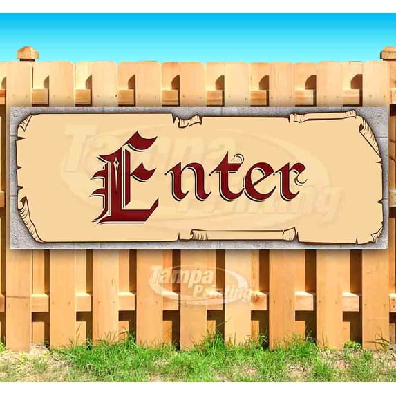 Enter 13 oz Vinyl Banner With Metal Grommets
