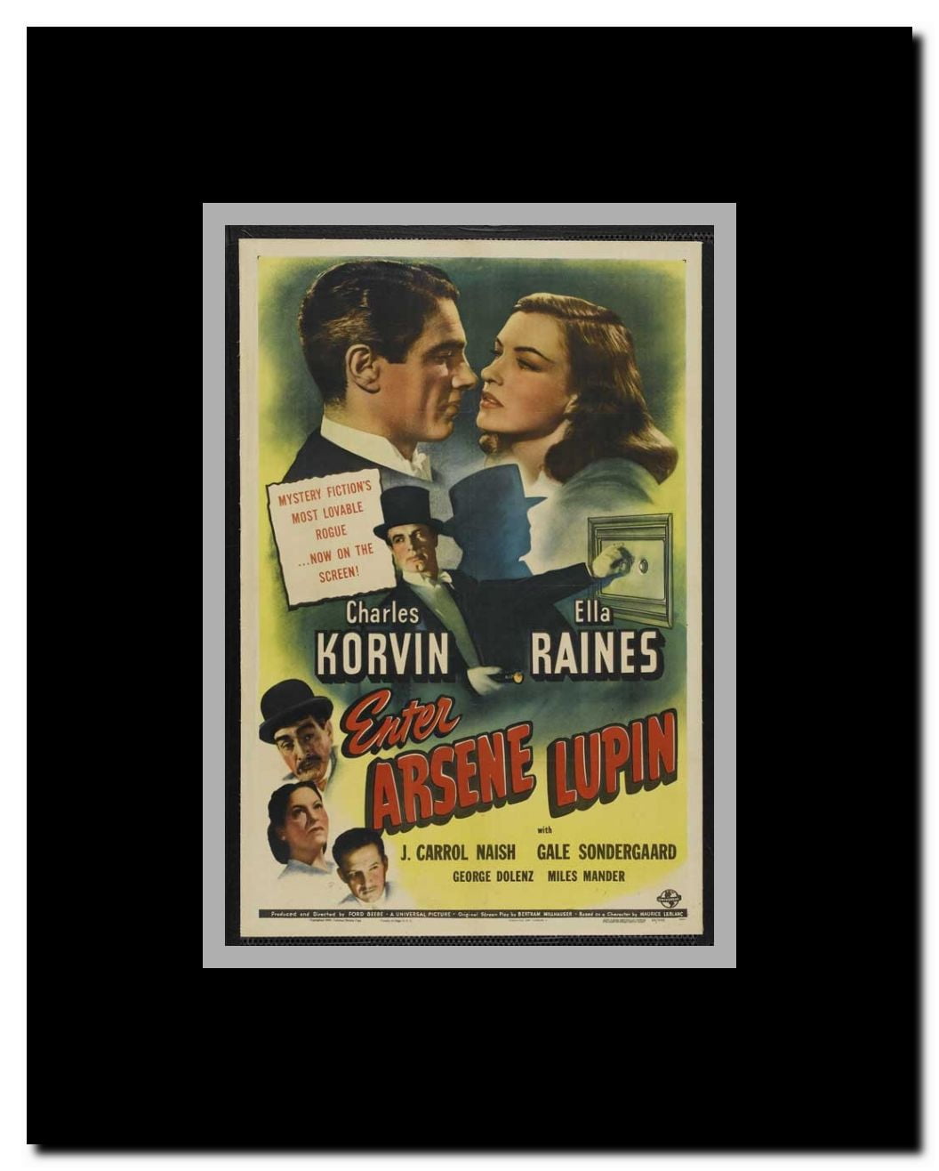Enter Arsene Lupin Framed Movie Poster