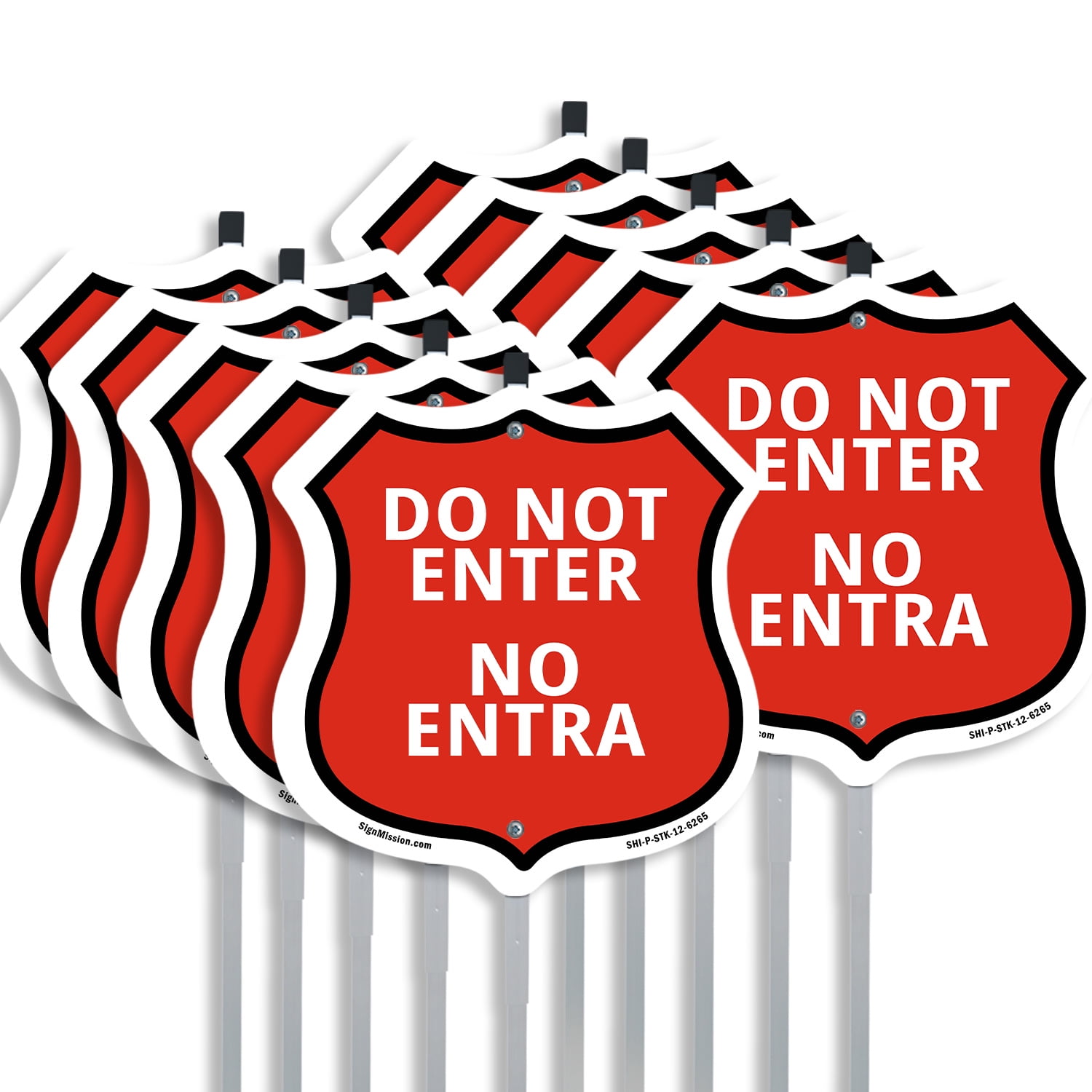 Do Not Enter Bilingual English / Spanish (10 Pack) 12 inch X 12 inch ...