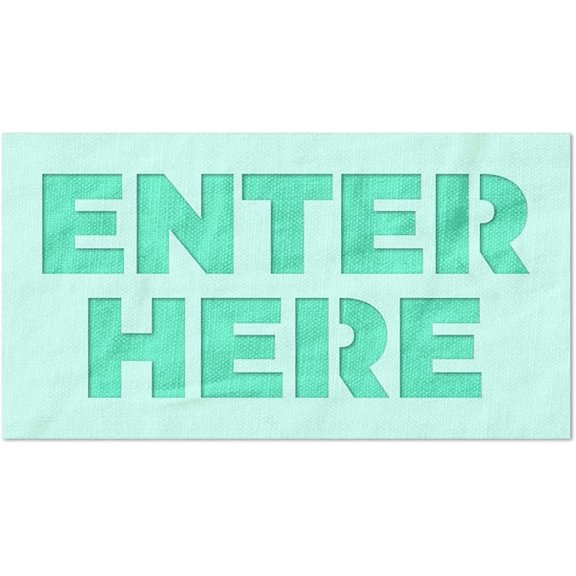 Enter Here Directional Sign Stencil - Reusable Mylar DIY Painting Template, 6x2.75 in