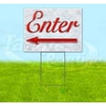 thumbnail image 1 of Enter Left Arrow (18" x 24") Yard Sign, Includes Metal Step Stake, 1 of 6