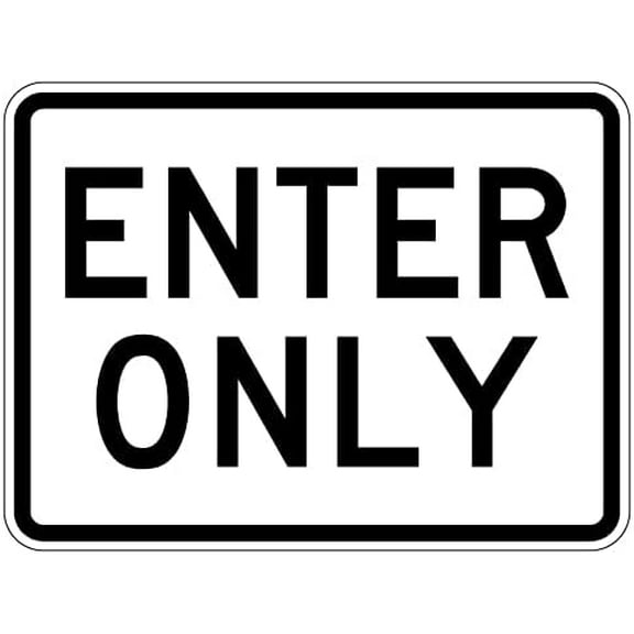 Enter Only Parking Lot Sign 12"x 8" Metal Signs For Outdoor & Indoor
