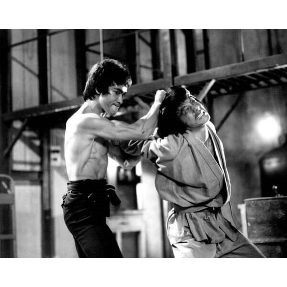 Enter The Dragon 1973 Bruce Lee in fight scene with Jackie Chan 24x36 inch poster