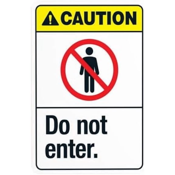 Do Not Enter Warning Sign, Do Not Enter Security Metal Signs for Business Home Outdoor Indoor Road Yard Garage Street Wall Safety Caution Custom Decor 8 x 12 Inch