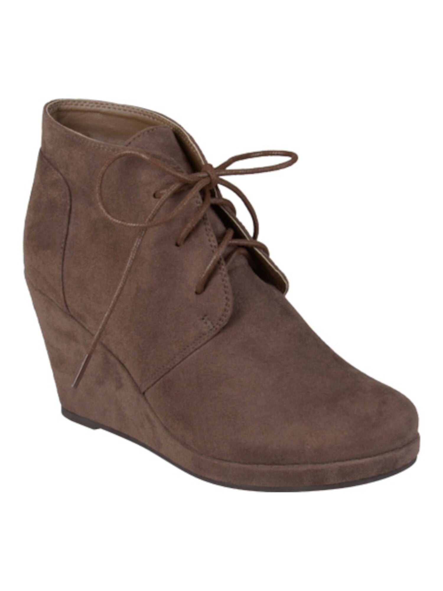 Enter Women Round Toe Synthetic Brown Ankle Boot - Walmart.com