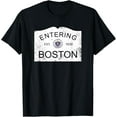 thumbnail image 1 of Entering Boston Massachusetts MA Town Vintage Distressed T-Shirt, 1 of 3