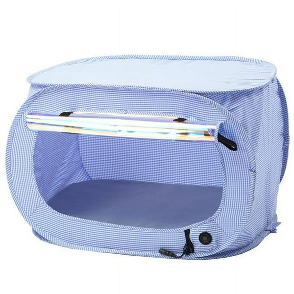 Enterlude Electronic Heating Lightweight & Collapsible Pet Tent - Blue - One Size