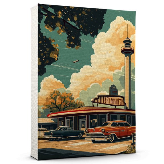 Enterprise Vintage Travel Canvass, Alabama Canvas Wall Art, Enterprise Canvas Wall Art, Alabama Wall Art Picture Print Decor - 105AZ440