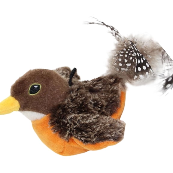 Entertaining Electric Bird Toy Cats Flapping Wing Interactively Sound Safe