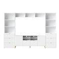 thumbnail image 1 of Entertainment Center with Bookshelves, Modern Entertainment Wall Unit with 13 Shelves TV Stand for Televisions Up to 70'' Display Cabinet for Living Room, 1 of 9