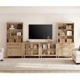 Entertainment Center with Bookshelves for TVs up to 75" Farmhouse Wall