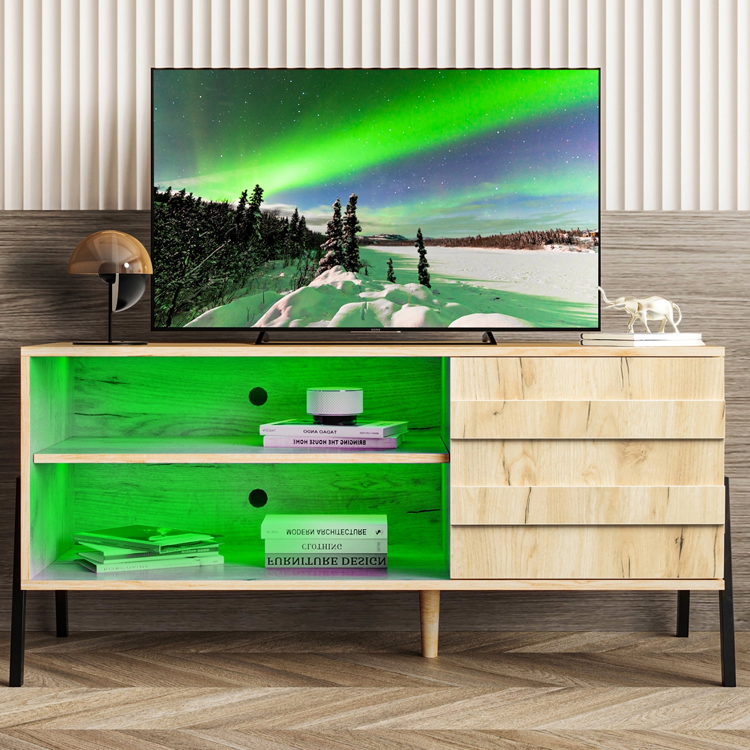 Entertainment Center With LED Lights Seizeen Modern TV Stand For 50in entertainment-center-with-led-lights-seizeen-modern-tv-stand-for-50in
