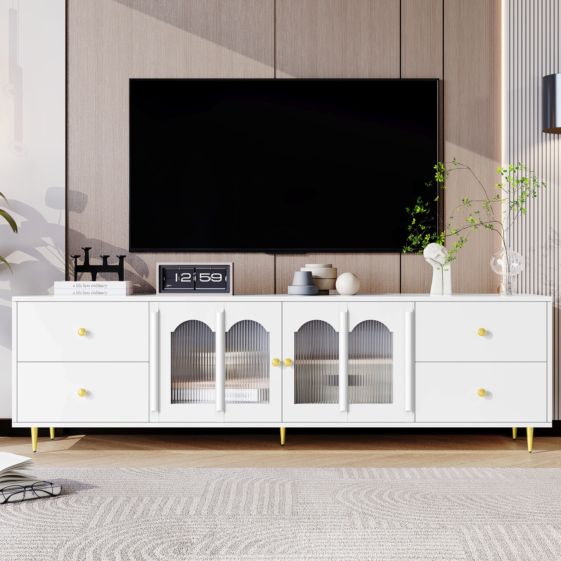 Entertainment Center for TVs up to 75 Inches, 70.9'' | Keep DVDs and ...