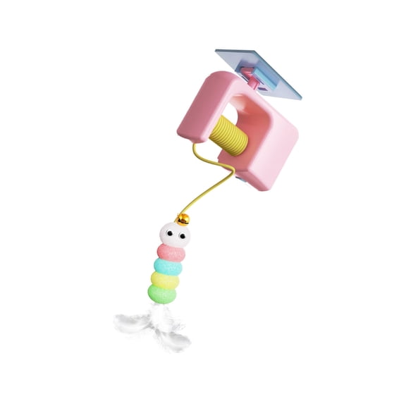 Entertainment Electric Cats Swing With Bells Feathered Hanging Design For Kitten Stress Relief ABS Elastic Cord