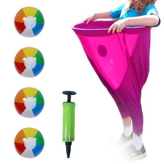 Entertainment Throwing Game Giants Elastic Pants Kid Adult Granny Pant Yard Games with 4 and Air pumps Party Game