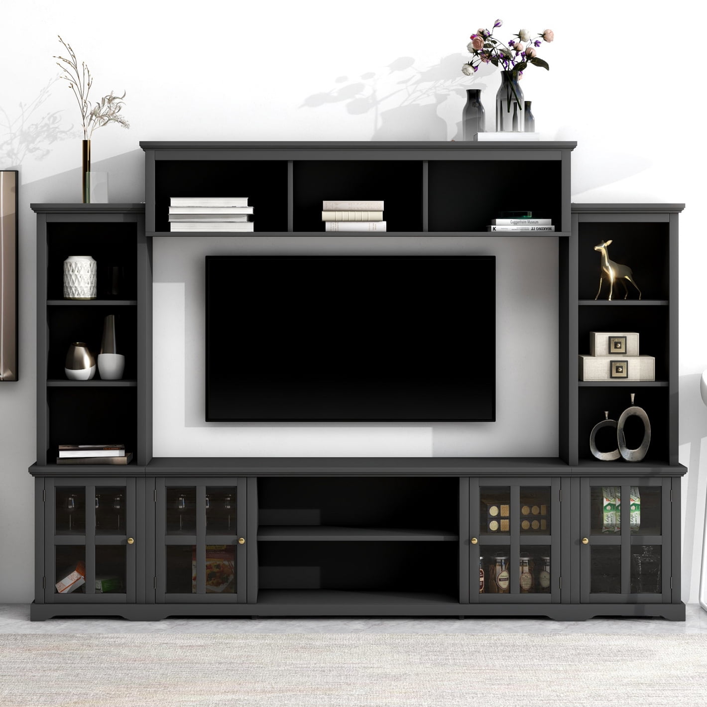 Walmart Entertainment Wall Unit, TV Console Table for 70'' TVs ...