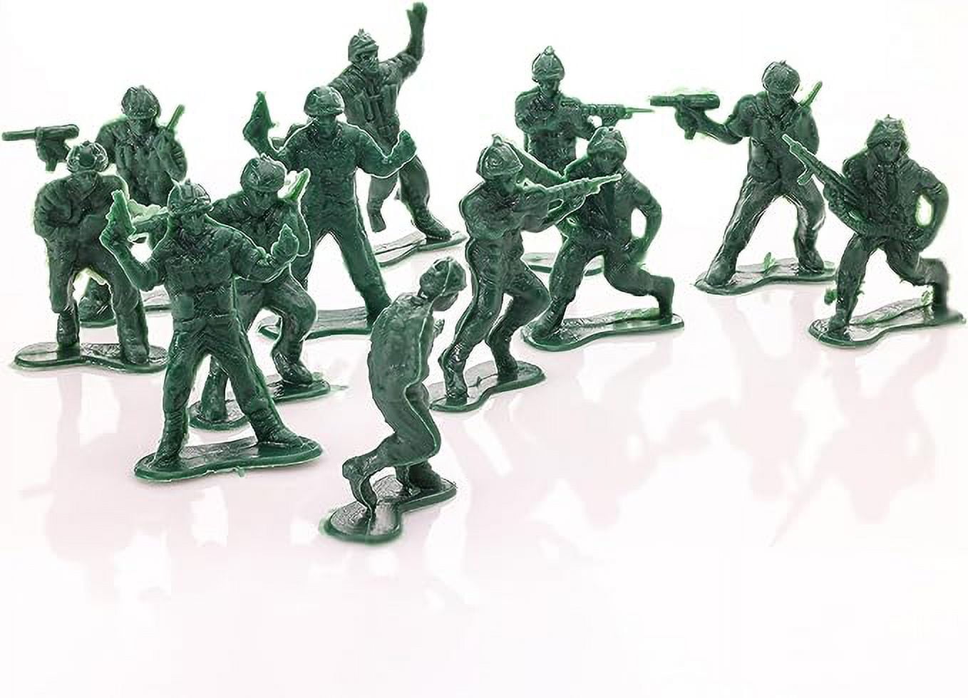 Entervending Army Men Action Figures 2 Small Soldiers for Boys 25 Pcs Green Army Soldier Toy Playset Military Toys Army Party Decorations Walmart