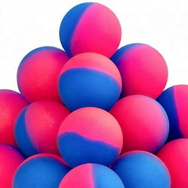 Entervending Bouncy Balls - Rubber Balls for Kids - Blue and Red ICY Bounce Balls - 25 Pcs Large Bouncy Ball 45 mm - Super Ball Vending Machine Toys - Bouncing Balls Party Favors