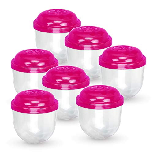 Entervending Vending Machine Capsules - 2 Inch Frosty-Clear Acorn Capsules - 50 Pcs Empty Toy Capsules - Pink Plastic Capsules for Toys - 51 mm Prize Machine Capsules - Claw Machine Containers