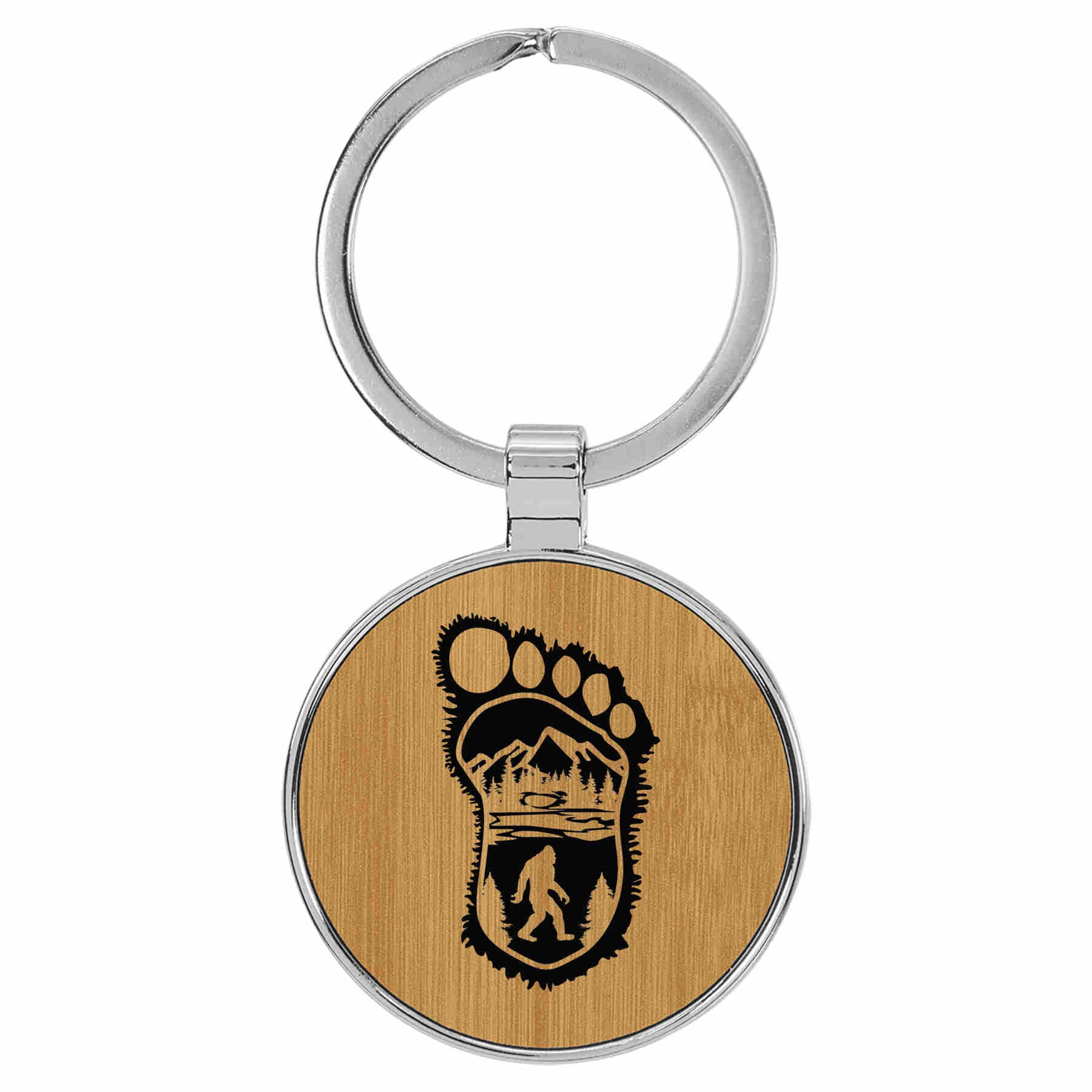 Enthoozies Bigfoot Foot Imprint Sasquatch Tan Laser Engraved ...