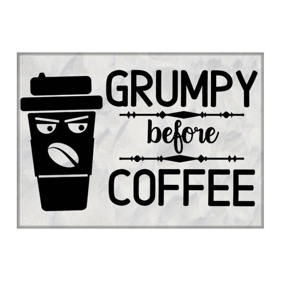 Enthoozies Grumpy Before Coffee 2.5" x 3.5" Refrigerator Magnet