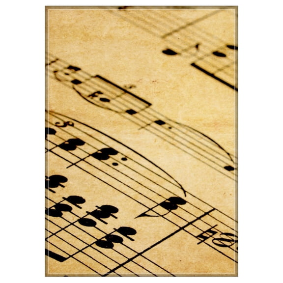 Enthoozies Vintage Sheet Music Notes 2.5" x 3.5" Refrigerator Magnet V1