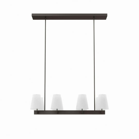 Enthrall 8-Light Chandelier White Brass