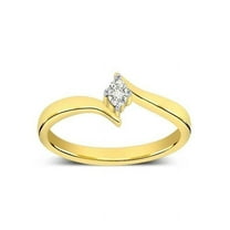Enthralling Solitaire Engagement Ring 0.20 Carat Round Cut Diamond on Gold