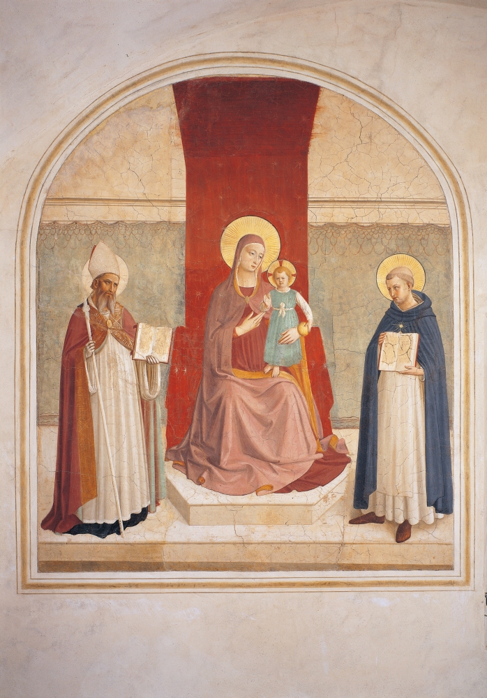 Enthroned Madonna And Child With Saints Canvas Art - (18 x 24)