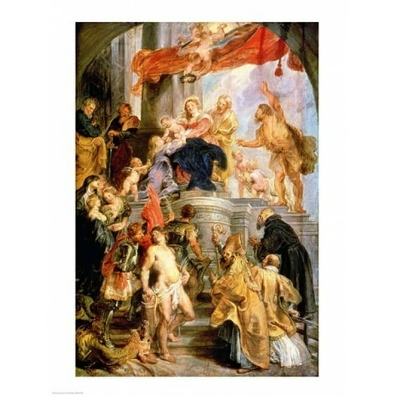 Enthroned Madonna with Child, Encircled by Saints Poster Print by Peter Paul Rubens (24 x 36)