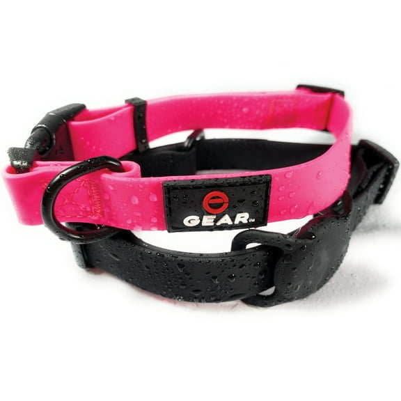 Enthusiast Gear AirTag Dog Collar – Weatherproof – Waterproof Anti-Odor Adjustable PVC Pet Collar with Protective Silicone Apple Air Tag Holder