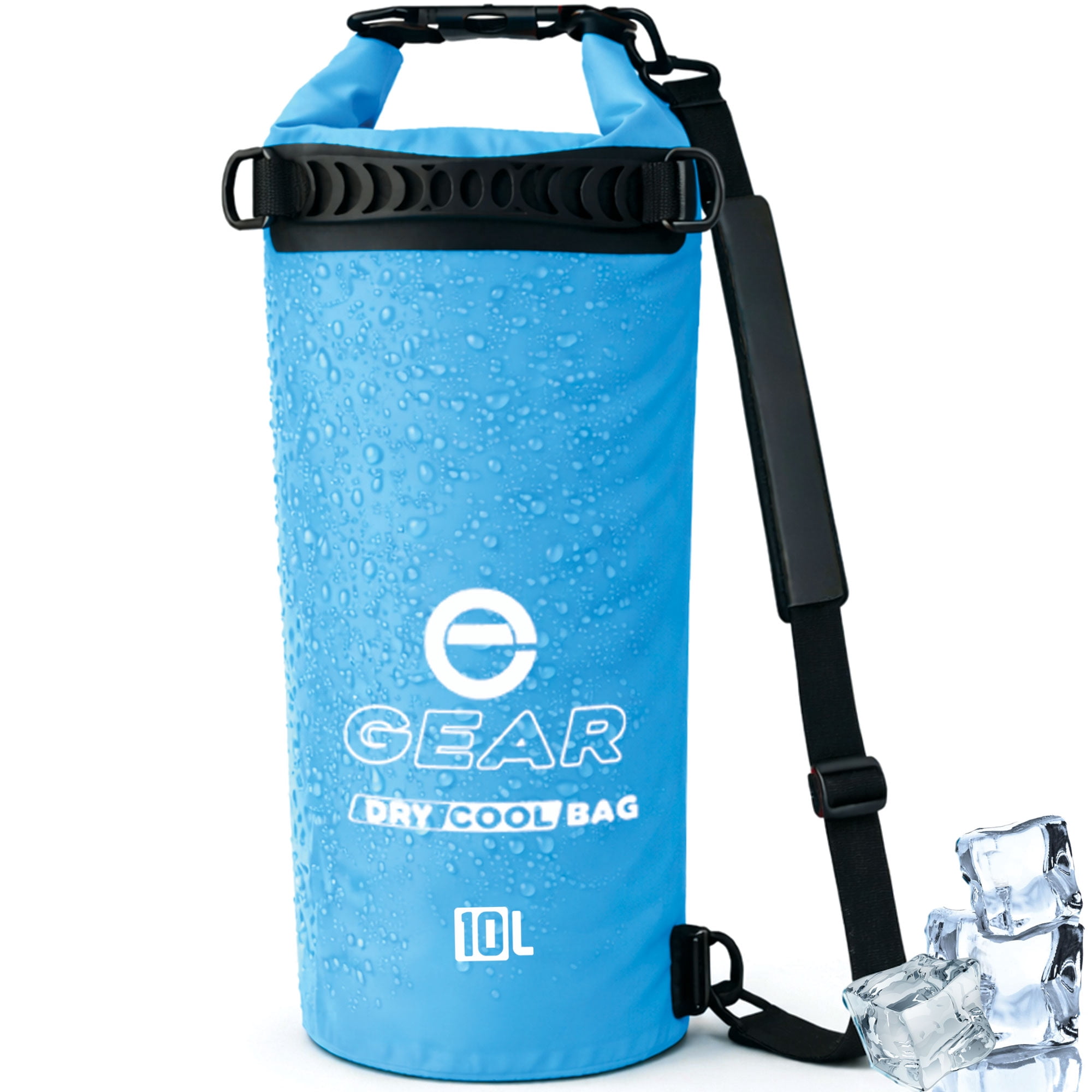 Enthusiast Gear Dry Bag Cooler - Roll Top, Insulated, Leak Proof, Collapsible, Waterproof - 10L