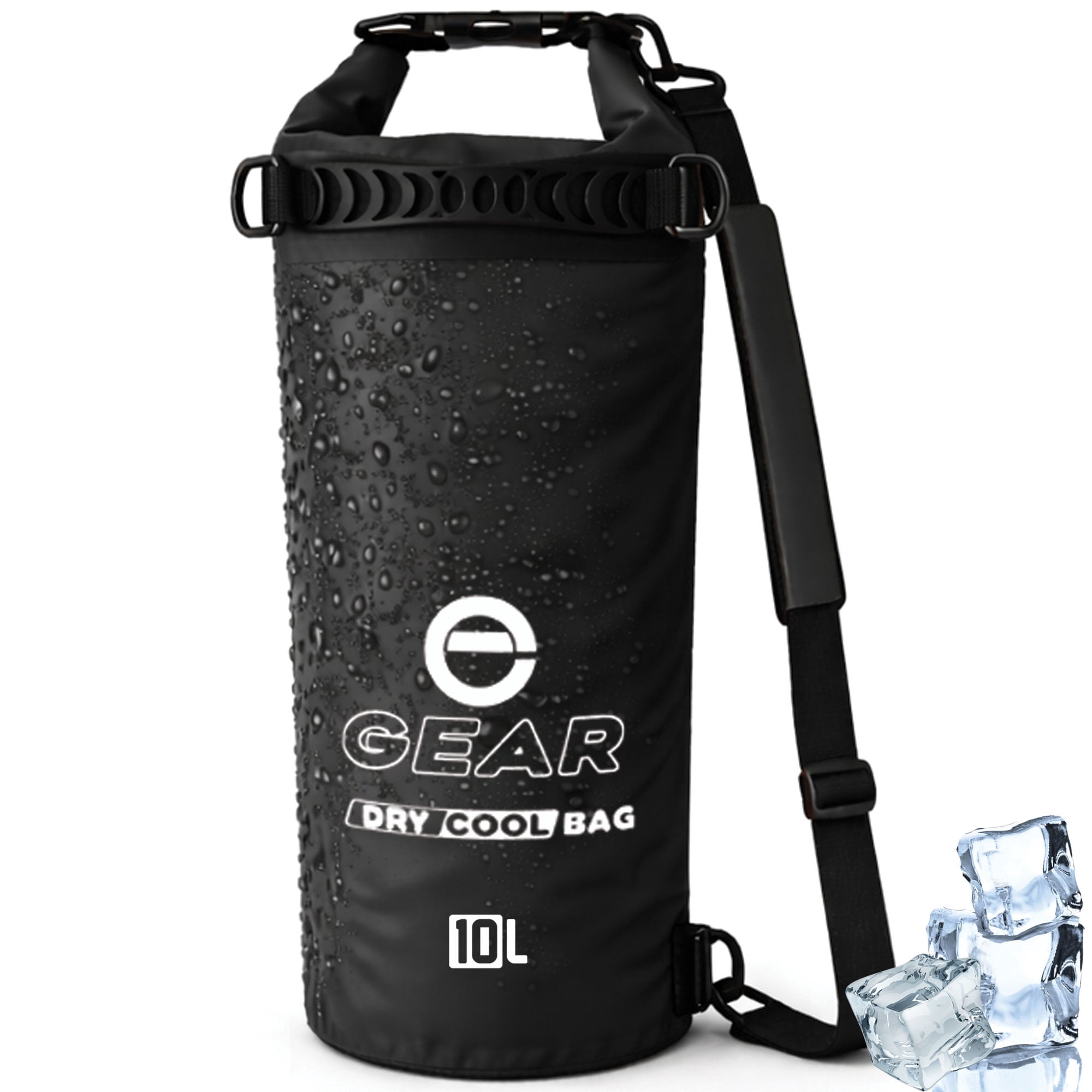 Enthusiast Gear Dry Bag Cooler - Roll Top, Insulated, Leak Proof, Collapsible, Waterproof - 10L
