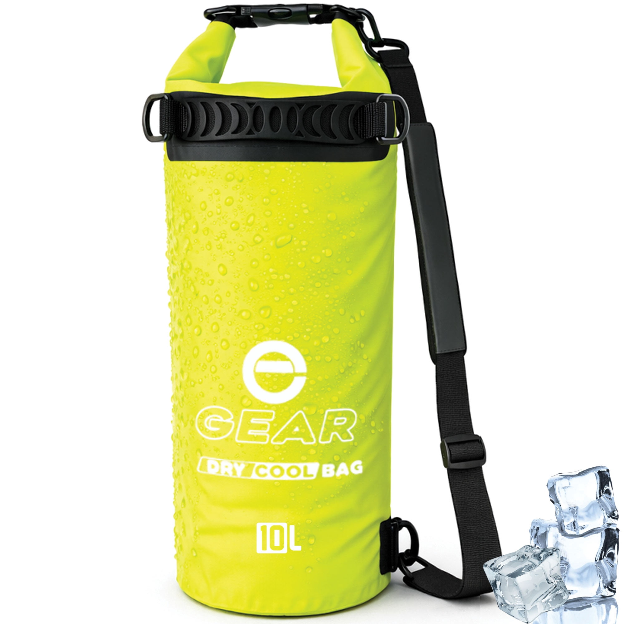 Enthusiast Gear Dry Bag Cooler - Roll Top, Insulated, Leak Proof, Collapsible, Waterproof - 10L