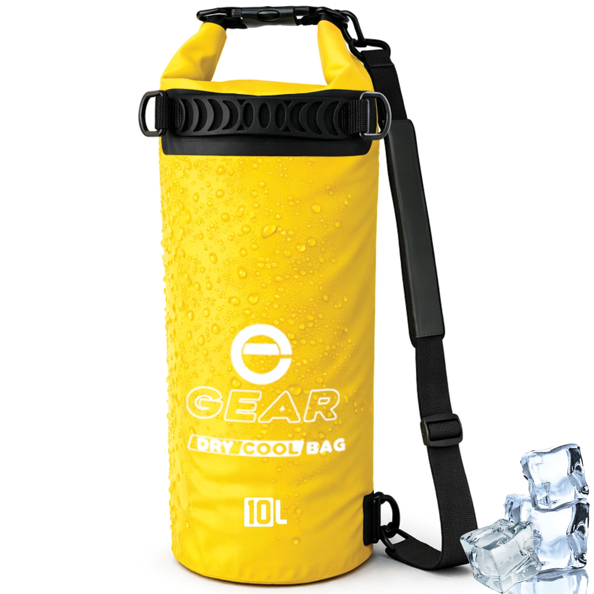 Enthusiast Gear Dry Bag Cooler - Roll Top, Insulated, Leak Proof, Collapsible, Waterproof - 10L