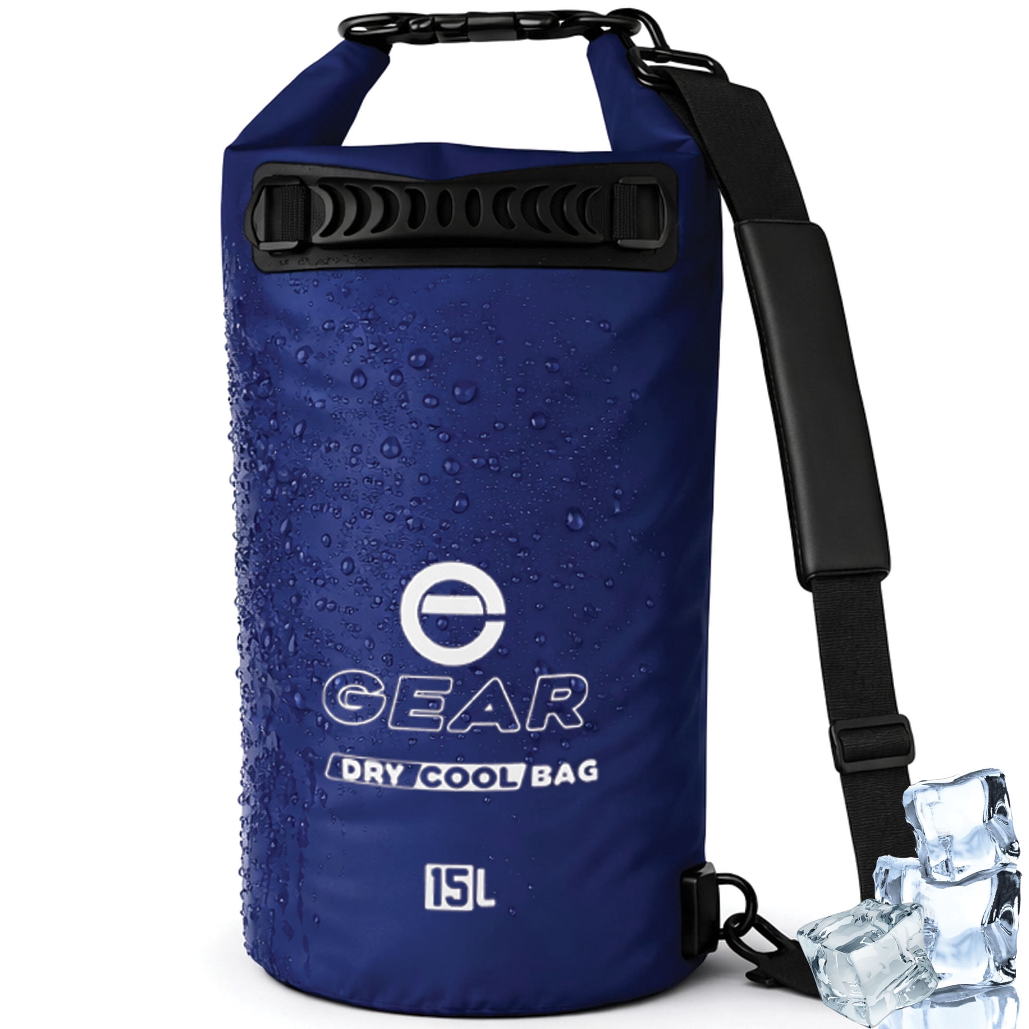 Enthusiast Gear Dry Bag Cooler - Roll Top, Insulated, Leak Proof, Collapsible, Waterproof - 15L