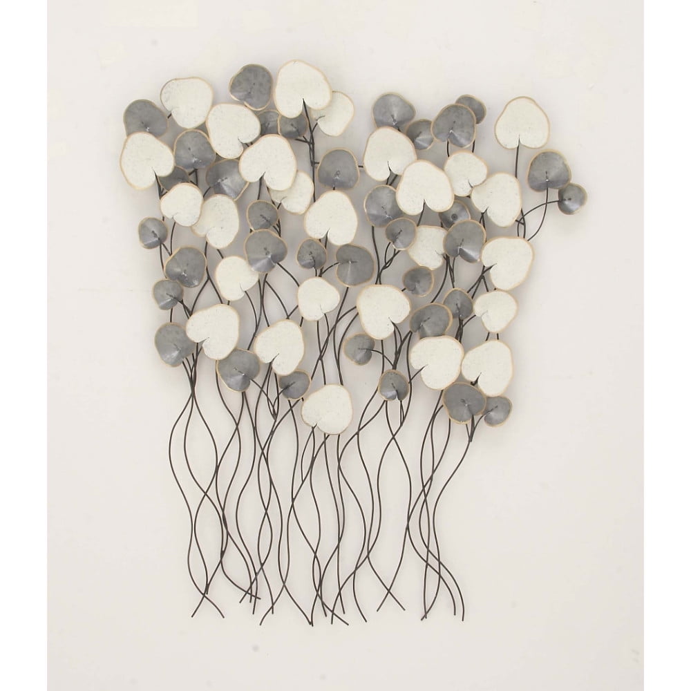 Enticing Gray White Metal Wall Decor - Walmart.com