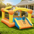 thumbnail image 1 of Entil 144in Inflatable Bounce House Large Size with Blower, Big Slide, Basketball Hoop & Inflatable Basketball, Outdoor/Indoor for Kids, 1 of 10