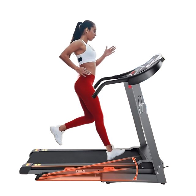 Entil 2.5HP Electric Folding Treadmill with 3 Level Manual Incline(13